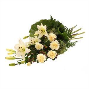 Funeral bouquet in white